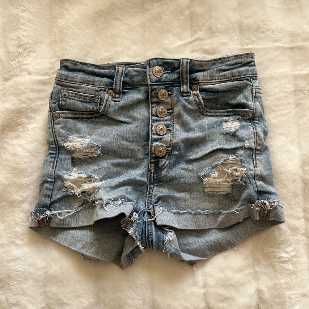 american eagle jean shorts size 0